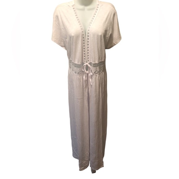 Belle Beach by Kim Gravel Regular Slub Knit Tie Front Cover Up QVC 1X Beach Wear - Picture 2 of 10